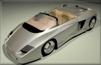 car rendered in flamingo